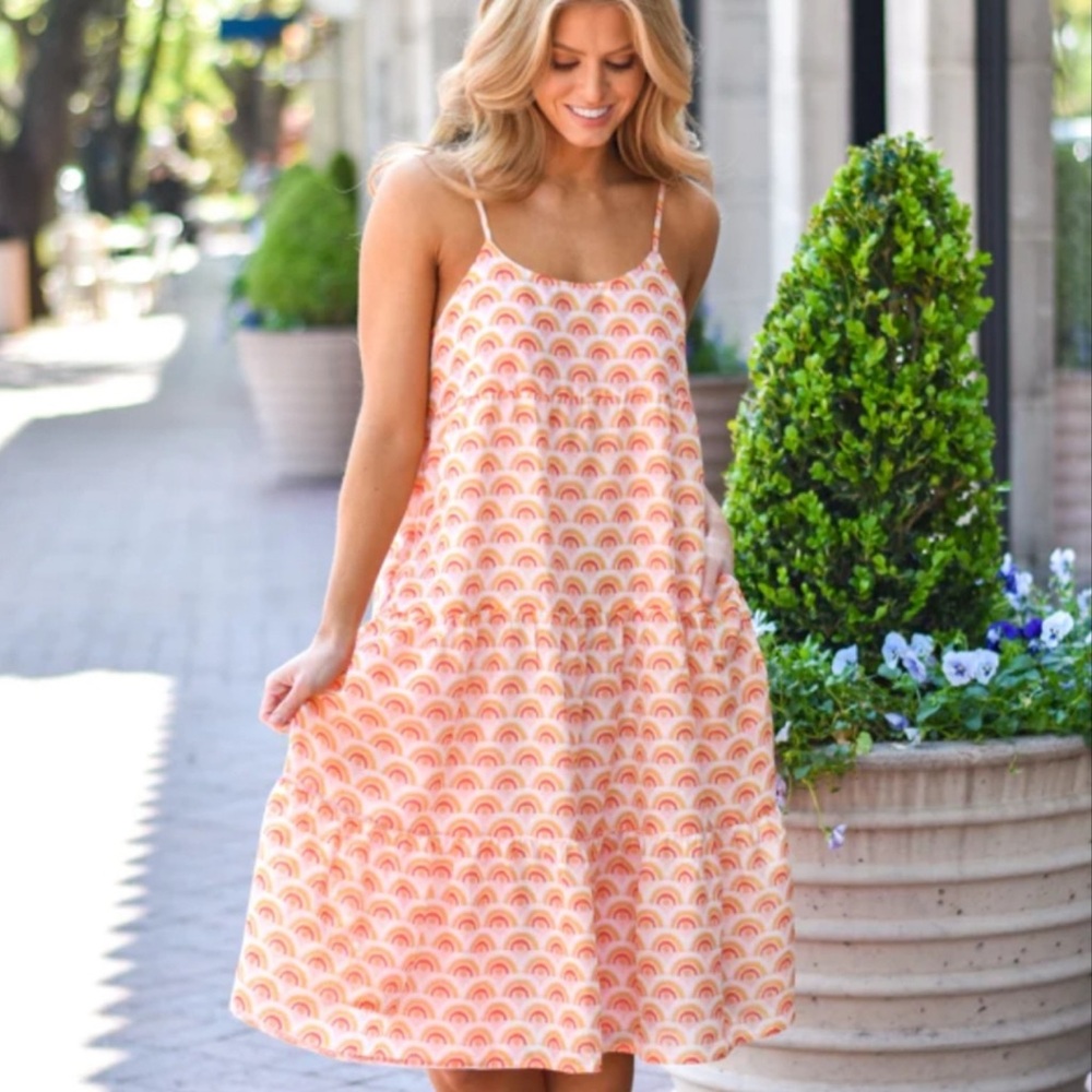 J. Marie Pink Sunset Dress - Size Medium